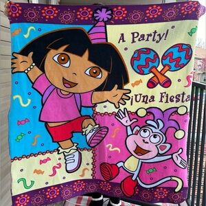 Y2K Nick Jr. Dora the Explorer Throw Blanket